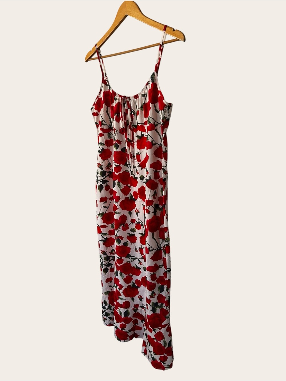 SHEIN Red & White Floral Slip Midi Dress - Picture 8 of 11